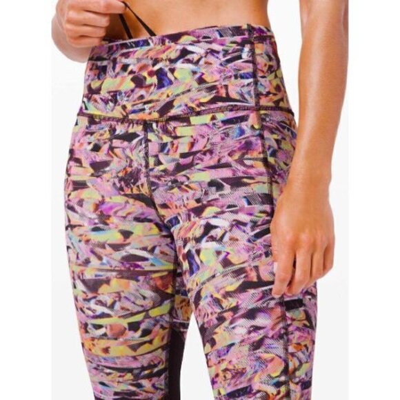 Lululemon Size 6 Pace Rival High-Rise Crop 22" SEAWHEEZE 2020 Super Sonic Alpine - Picture 3 of 7